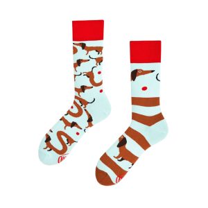 Chaussette haute fantaisie motif teckel