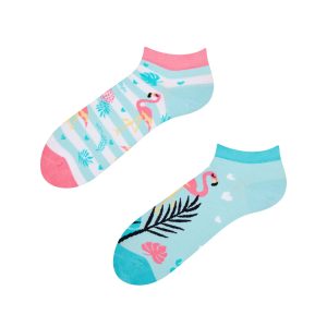 Chaussette haute fantaisie duo de flamants roses