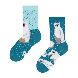 Chaussette haute fantaisie motif ours polaire pour enfants