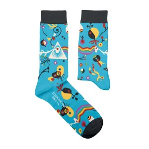 Chaussette haute fantaisie Pink Floyd Dark Side of the Moon bleues