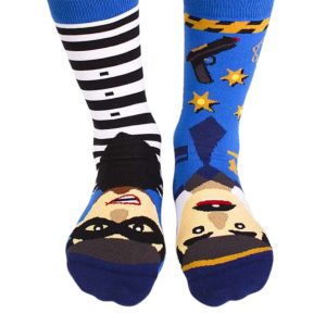 Chaussette haute fantaisie métiers - Policier